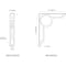 Ekena Millwork Maria Wrought Iron Bracket, (Triple center brace), Antiqued Warm Silver 2"W x 12"D x 15"H BKTM02X12X15TMAAWS - alternate 5